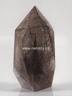 rutile, smoky quartz